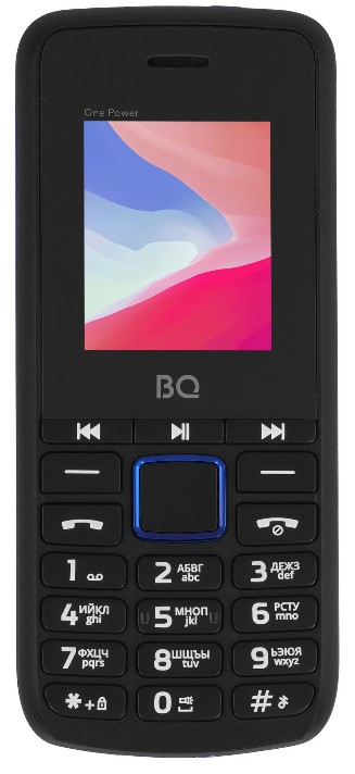 

Мобильный телефон BQ 1846 One Power Black+Blue 1.77 ", BT, 0.08MP, SIM: 2, 2500 mAh, 1846 One Power Black+Blue