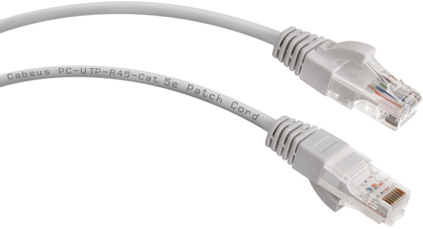 Изображение товара Кабель патч-корд U/UTP 5e кат. 1м. Cabeus PC-UTP-RJ45-Cat.5e-1m
