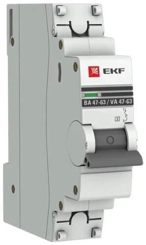 

Автоматический выключатель EKF mcb4763-6-1-63C-pro 1P 63А (C) 6кА ВА 47-63, mcb4763-6-1-63C-pro