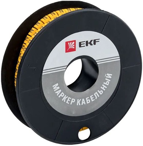 

Маркер на кабель EKF plc-KM-2.5-2 2,5 мм2 "2" (1000 шт.) (ЕС-1), plc-KM-2.5-2