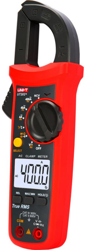 

Токоизмерительные клещи UNI-T UT202+ , 600В, 600А, 60МОм, True RMS, температура (520260), UT202+