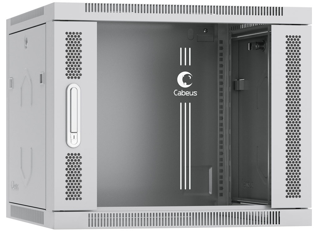 

Шкаф настенный 19", 9U Cabeus SH-05F-9U60/35 600x350x501mm (ШхГхВ) дверь стекло, SH-05F-9U60/35