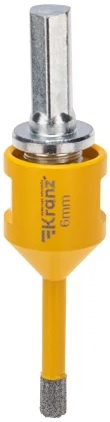 Изображение товара Алмазная коронка KRANZ KR-92-1001 для твердых материалов 6 мм