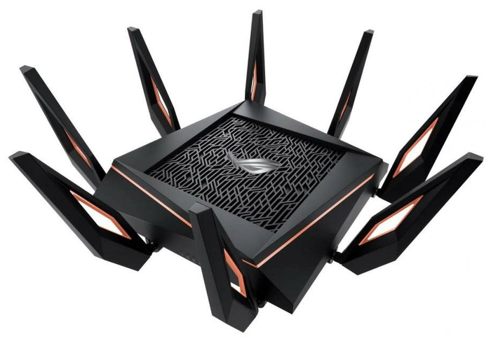 

Маршрутизатор ASUS GT-AX11000 90IG04H0-MO3G00 Wi-Fi 802.11a/b/g/n/ac/ax, 2.4/5ГГц, 1*WAN Gb, 4*LAN Gb, 1*2,5 Gb, 2*USB, 8 антенн, GT-AX11000