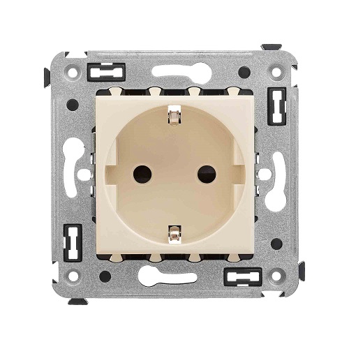 

Розетка DKC 4405003 в стену, 2P+E, с з/ш, "Ванильная дымка", "Avanti", 4405003