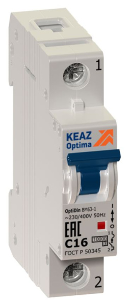 Изображение товара Автоматический выключатель КЭАЗ 261178 1 полюс постоянного тока IP20 6 кА