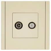 фото Розетка телевизионная IEK FP-AF20-O-K10