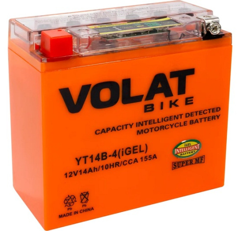 Изображение товара Аккумулятор Volat YT14B-4(iGEL) 12В 14Ач Гелевый