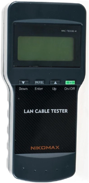 Изображение товара Кабельный тестер NikoMax NMC-TED300 для витой пары с LCD дисплеем