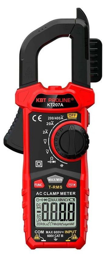 

Токовые клещи цифровые КВТ 91919 KT 207A серия PROLINE, 91919