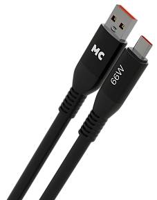 

Кабель More Choice K83a/К83а К83а 2м Black USB 6.0A QC3.0 66W для Type-C силикон 2м Black, K83a