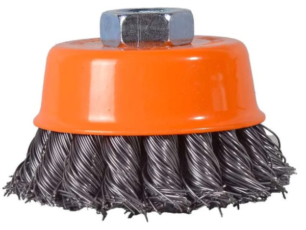 Изображение товара Щетка Вихрь 73/1/3/56 чашечная для УШМ очищает поверхности от краски и ржавчины