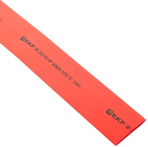 Изображение товара Трубка EKF tut-30-r-1m с коэффициентом усадки 2:1 для монтажных систем