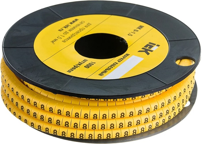 

Маркер на кабель IEK UMK00-8 МК0- 1,5мм символ "8" (1000шт/упак), UMK00-8