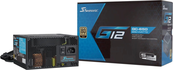 Изображение товара Блок питания SeaSonic G12 GC-650 650 Вт 80 Plus GOLD активный PFC
