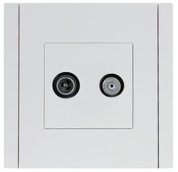 

Розетка телевизионная IEK FP-AF20-O-K01 FORTE&PIANO TV+SAT FP238 белый, FP-AF20-O-K01