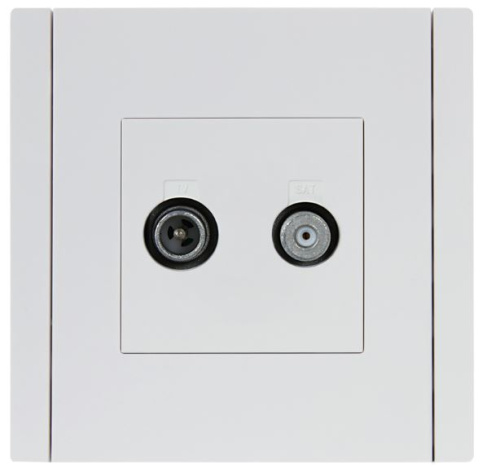 Изображение товара Розетка телевизионная IEK FP-AF20-O-K01 для подключений сигнала