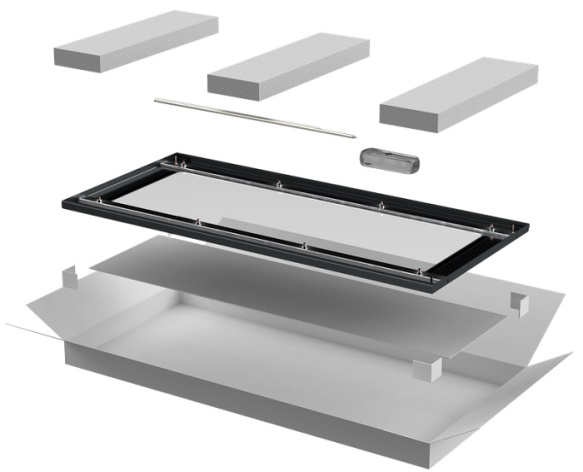 Изображение товара Стеклянная дверь для напольных шкафов серии LINEA E ITK LE05-33U6X-DR черный