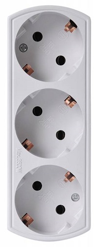

Разветвитель Buro BU-PS3G-W 3 розетки, белый (пакет ПЭ), BU-PS3G-W