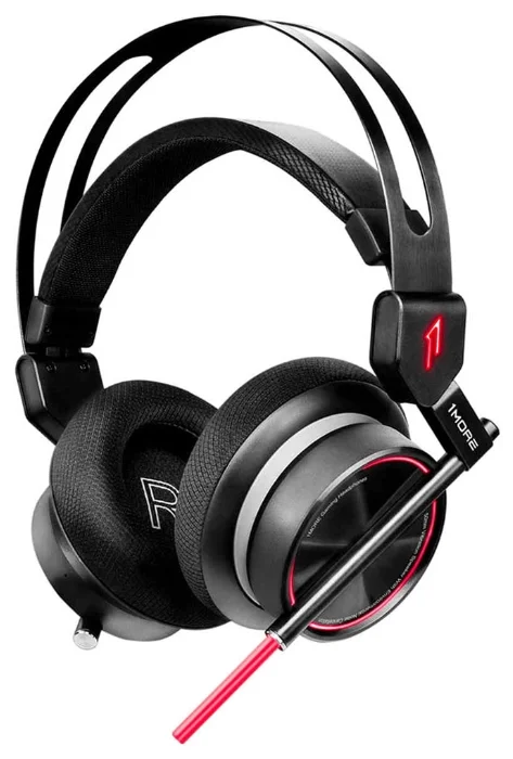 

Гарнитура 1MORE Spearhead VR H1005 черные, USB, 3.5 мм jack, RGB подсветка, 50 мм MAGLEV GRAPHENE, микрофон, Spearhead VR