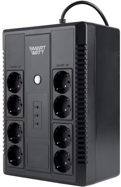 Изображение товара SMARTWATT SAFE PRO 1050 ИБП 8 розеток, 1050 ВА/600 Вт, 1ф, напольный