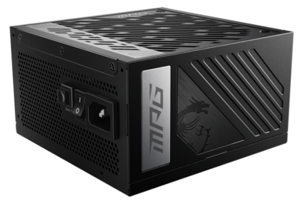 Изображение товара Блок питания MSI MPG A850G PCIE5 850 Вт сертификация 80 Plus GOLD активный PFC