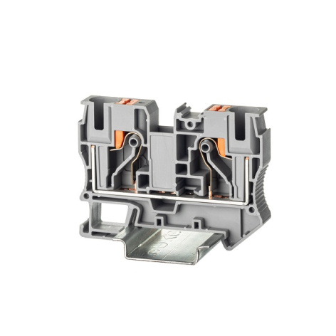 Изображение товара Проходная клемма DKC VPR-10-GY с зажимом Push-in для DIN-рейки