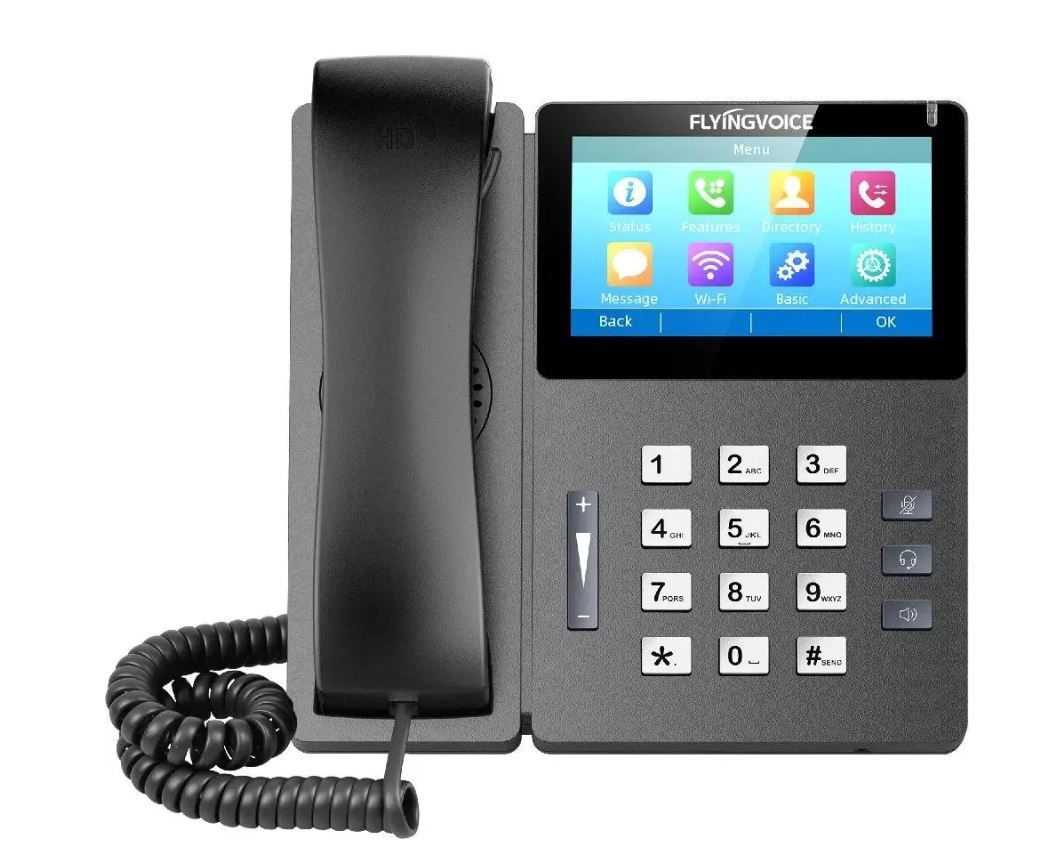

Телефон VoiceIP Flying Voice FIP15G Plus 2xEth 10/100/1000, Color LCD 3.5", 8 аккаунта SIP, Wi-Fi, FIP15G Plus