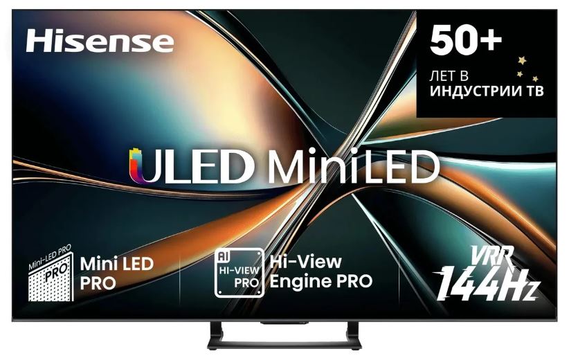 

Телевизор Hisense 55U7Q QLED 55" угольно-серый 4K Ultra HD 120Hz MEMC DVB-T DVB-T2 DVB-C DVB-S DVB-S2 USB WiFi Smart TV, 55U7Q