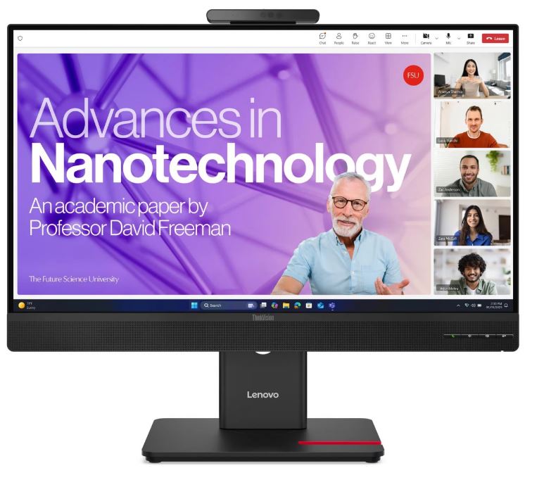 

Монитор 23,8" Lenovo ThinkVision T24-4v 64B6MAT1EU 1920*1080, IPS, 16:9, 250cd, 1500:1, HDMI, DP, VGA, 120Hz, USB-B, 3*USB-A, USB-C, Cam, Tilt, Swivel, ThinkVision T24-4v
