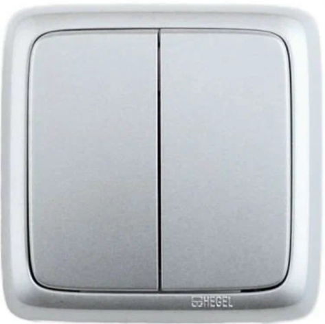 Изображение товара Выключатель двухклавишный HEGEL ВА10-153-06 для управления светом