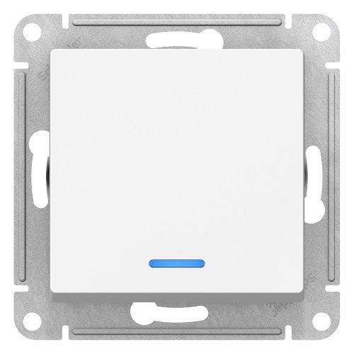 

Переключатель Schneider Electric ATN000163 AtlasDesign, 1-клавишный, с подсветкой, сх.6а, 10АХ, механизам, белый, ATN000163