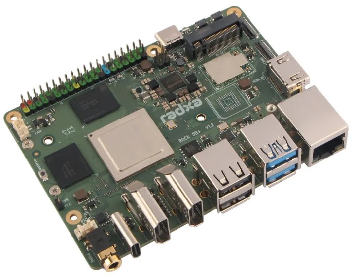 

Микрокомпьютер RockPi RS129-D8E64 5B+ 8GB 64GB/M.2 2230/WiFi/BT/2*USB 3.0/2*USB 2.0, RS129-D8E64