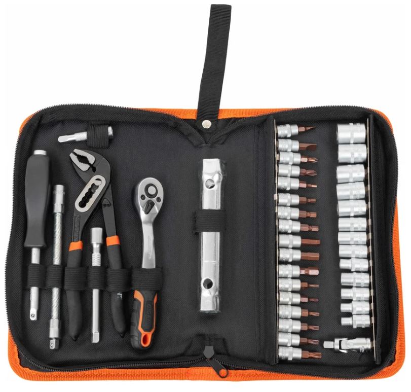 

Набор Gigant GAS-37 головок 1/4 дюйма с инструментом в сумке, 37 предметов, GAS-37