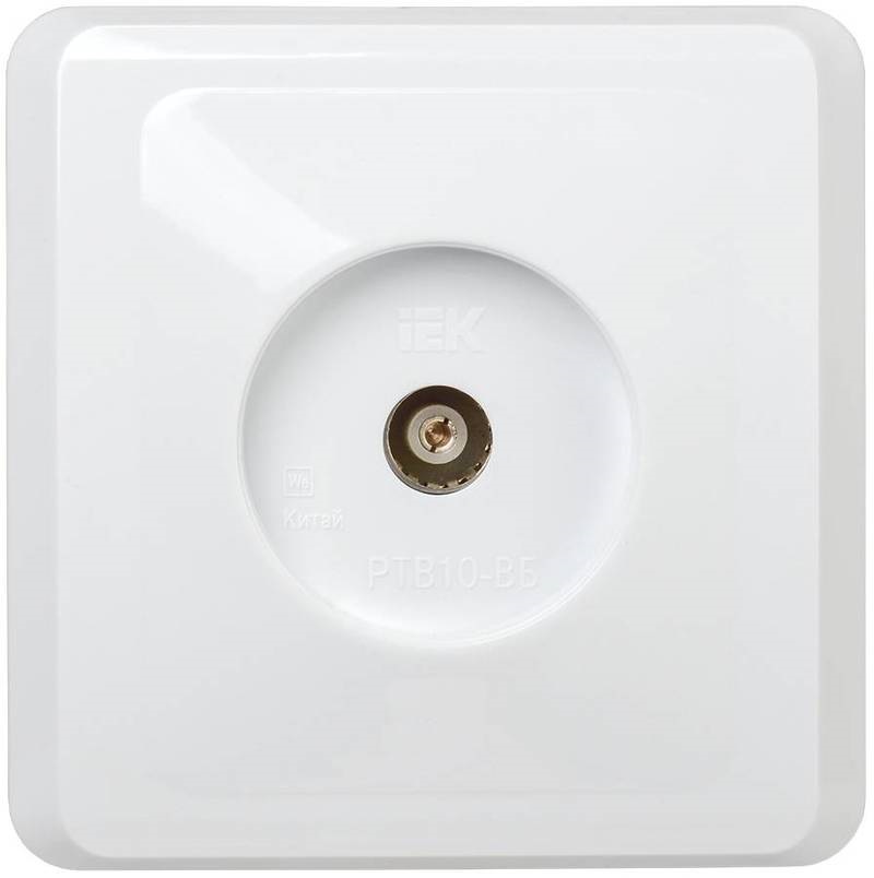 

Розетка телевизионная IEK EAV10-K01-DM VEGA РТВ10-ВБ белый, EAV10-K01-DM
