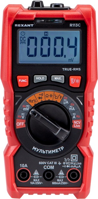 

Мультиметр Rexant 13-3112 портативный R113C, 13-3112