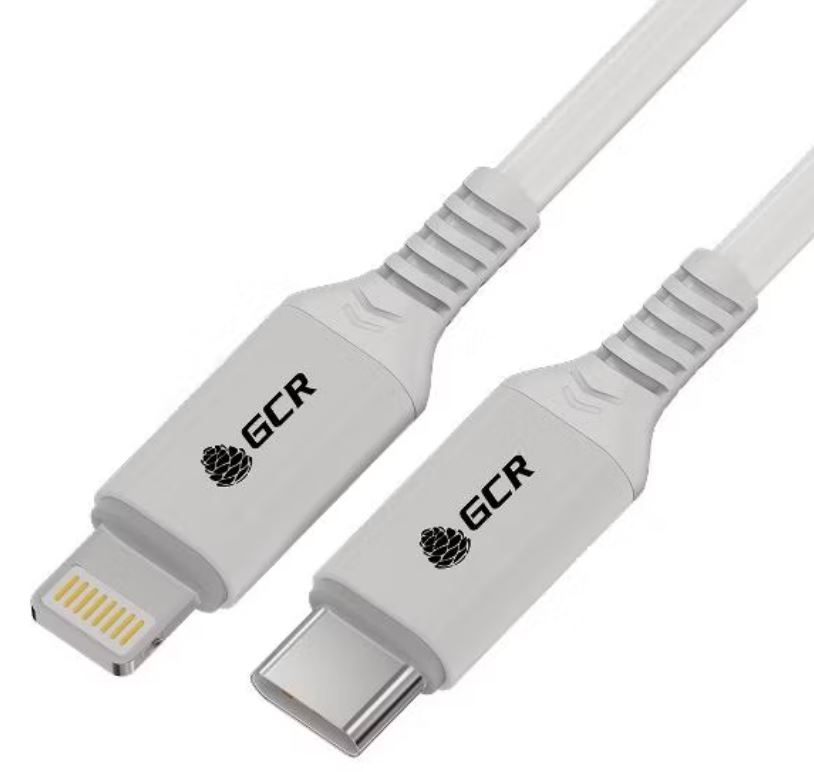 

Кабель Greenconnect GCR-53756 PREMIUM 3.0m TypeC/Lightning MFI POWER DELIVERY 18 W, быстрая зарядка, белый силикон, AL case белый, белый ПВХ, GCR-53756