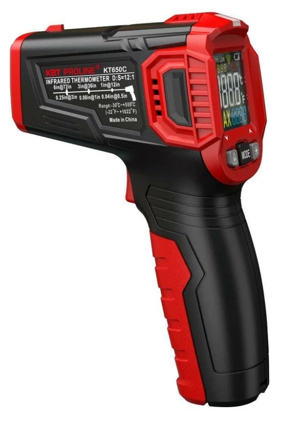 

Пирометр бесконтактный цифровой КВТ 87243 KT 650C серия PROLINE, 87243