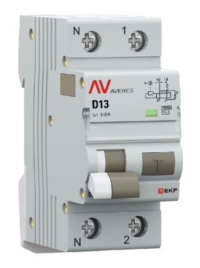 

Автомат дифференциальный EKF rcbo10-1pn-13D-30-ac-av DVA-10 1P+N 13А (D) 30мА (AC) 10кА AVERES, rcbo10-1pn-13D-30-ac-av