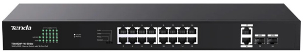 фото Коммутатор неуправляемый Tenda TEG1120P-16-250W в Уфе