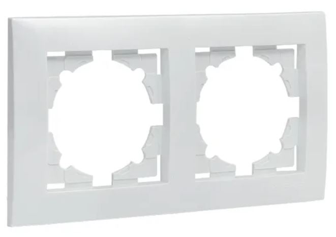 

Рамка EKF EWM-G-302-10 двойная Валенсия белая, EWM-G-302-10