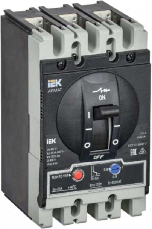 

Автоматический выключатель в литом корпусе IEK AR-MCCB-3S-035-0020A-ATUC ARMAT 3P S 35кА 20А ТМ регулируемый, AR-MCCB-3S-035-0020A-ATUC