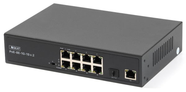 фото Коммутатор  Бастион SKAT PoE-8E-1G-1S v.2 в Волгограде