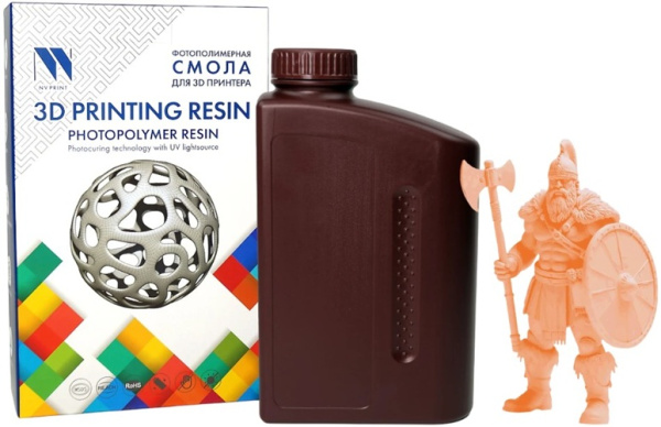 Изображение товара Фотополимерная смола NVP NV-3D-PLANT-BASED-RESIN-ORANGE 1 кг экологически чистый материал