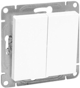 фото Переключатель двухклавишный  EKF UP1-SWW-21