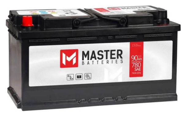 Изображение товара Автомобильный аккумулятор MASTER BATTERIES MBA900 12 В 90 Ач
