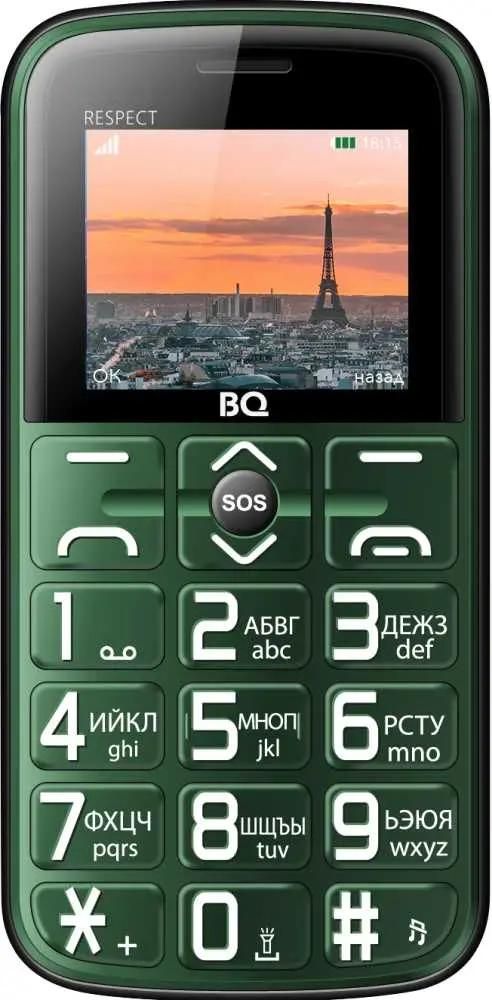 

Мобильный телефон BQ 1851 Respect Green 1.77 ", BT, 0.08MP, SIM: 2, 1400 mAh, 1851 Respect Green