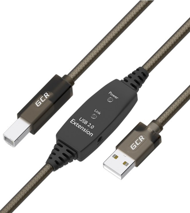 

Кабель Greenconnect GCR-53777 активный 10.0m USB 2.0, AM/BM, черно-прозрачный, с усилителем сигнала, разъём для доп.питания, 24/22 AWG, GCR-53777