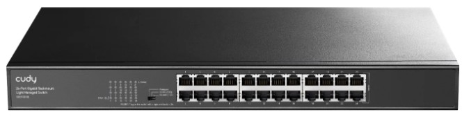 

Коммутатор управляемый Cudy GS1024E 24-Port Gigabit Rackmount Light 24 Gigabit RJ45 Ports, 19-inch Rack-mountable Steel Case(Rack-Mount kits included), GS1024E