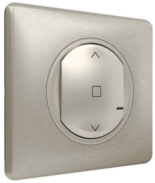 

Выключатель Legrand 067647 Celiane with NETATMO, беспроводной рольставней, титан, рамка титан, 067647
